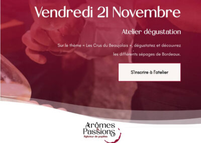 Vendredi 21 novembre 2025 : Les crus du beaujolais