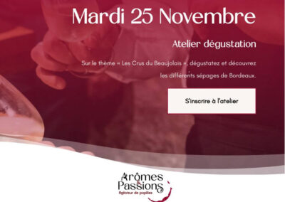 Mardi 25 novembre 2025 : Les Crus du Beaujolais