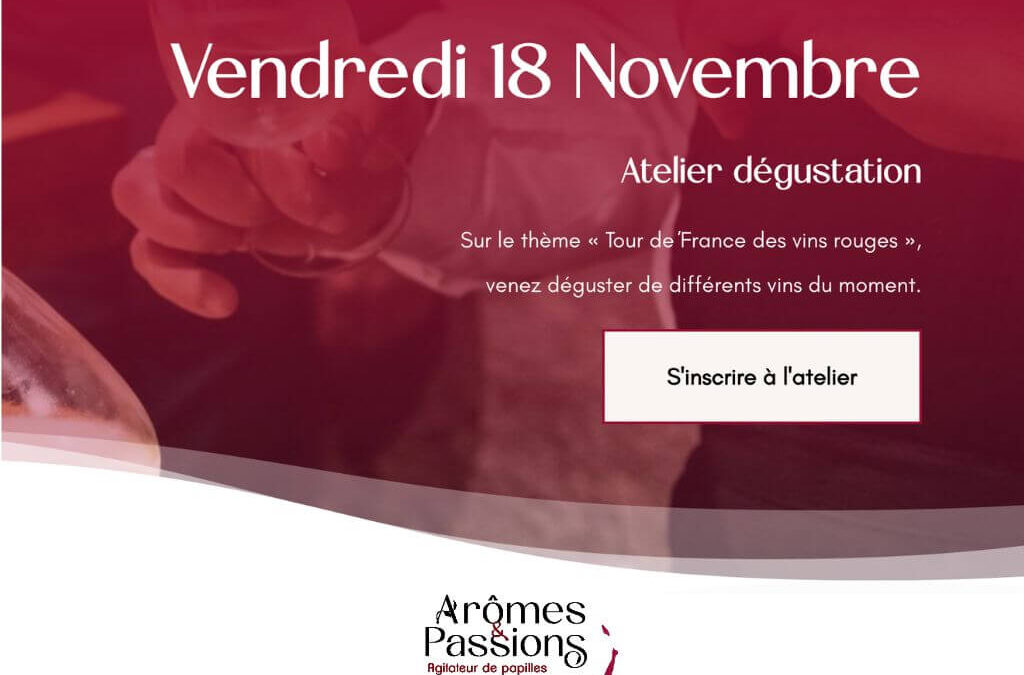 Mardi 18 novembre 2025 : Tour de France des vins Rouge