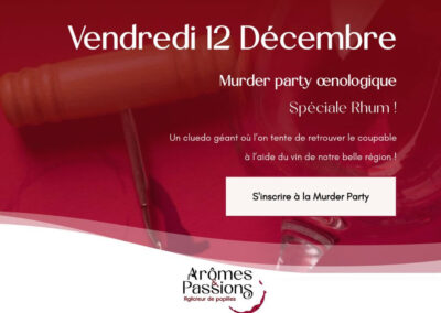 Vendredi 12 décembre 2025 : Murder Party spéciale Rhum