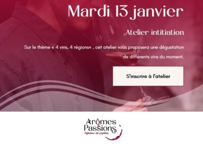 13 Janvier 2026 – 4 vins, 4 régions (Initiation)