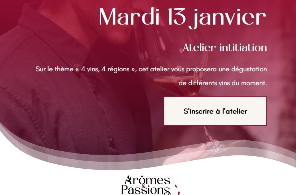 13 Janvier 2026 – 4 vins, 4 régions (Initiation)