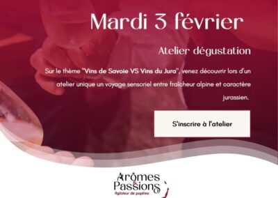 3 Février – Vins de Savoie vs Vins du Jura (Dégustation)